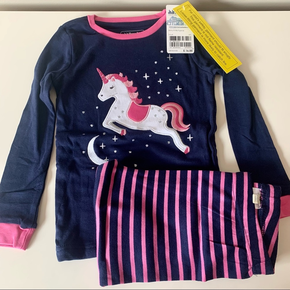 Jojo Maman Bebe pajamas set Unicorn 5-6